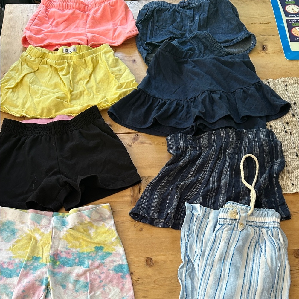 Girls Summer Bottom Bundle 6/6x/7 shorts skorts linen pants